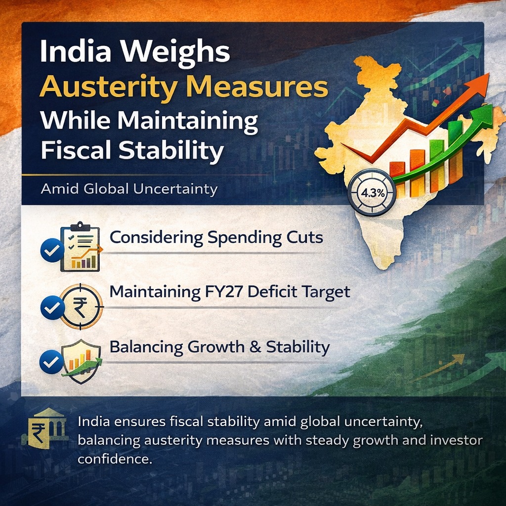 India considers austerity measures while maintaining fiscal stability amid global uncertainty and rising economic pressures