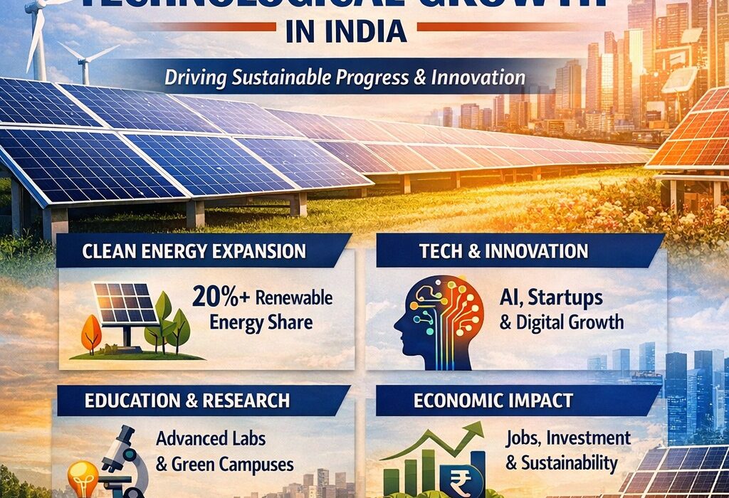 Renewable Energy and Technological Growth in India infographic