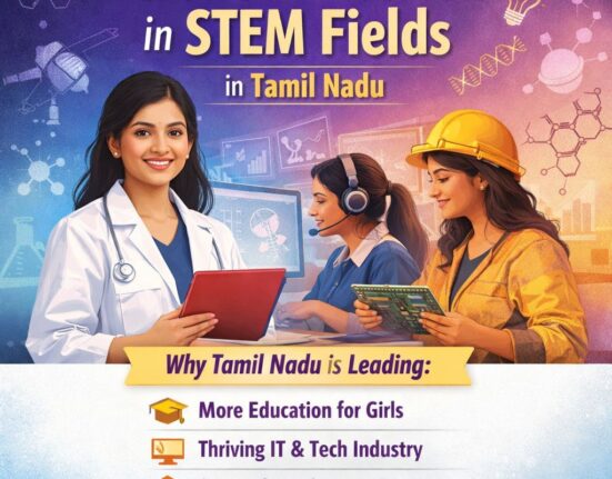 Women Driving STEM Growth in India infographic