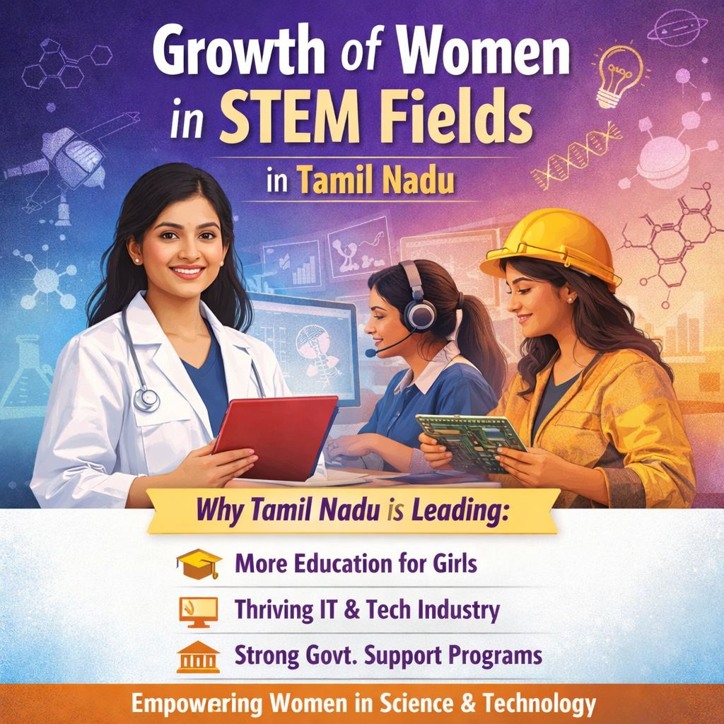 Women Driving STEM Growth in India infographic