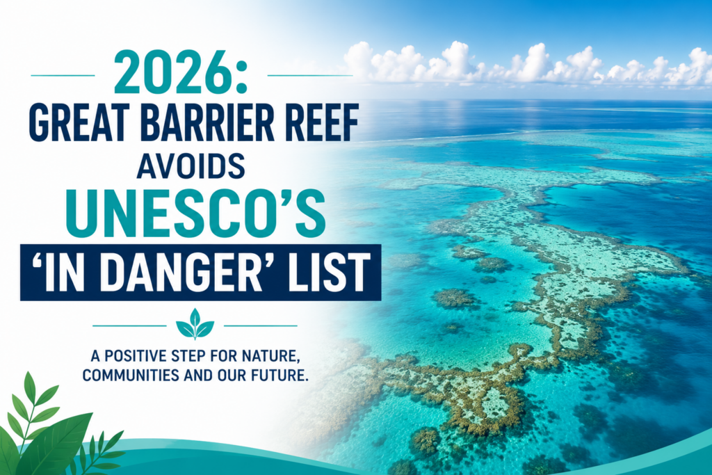 Great Barrier Reef recognized by UNESCO for ongoing conservation efforts in 2026.