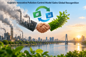 Gujarat pollution-control model balancing industry and clean environment.