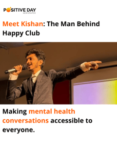 Kishan’s Happy Club promoting mental health awareness through 44+ sessions and 700+ community members.